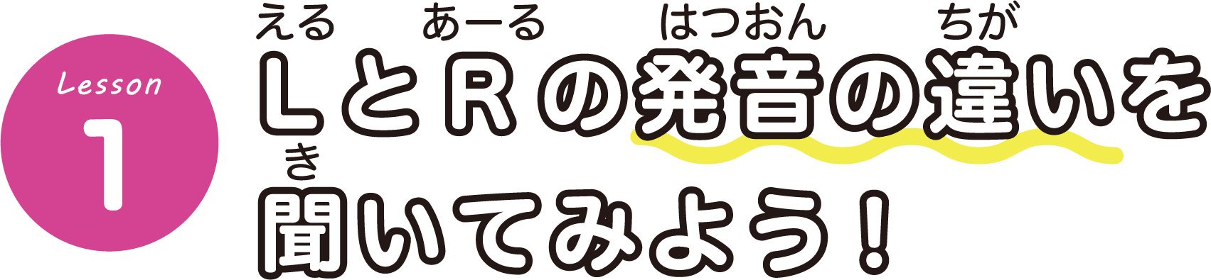 Lesson1 LとRの発音の違いを聞いてみよう！