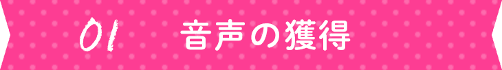 01:音声の獲得