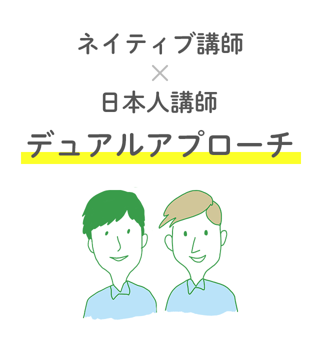 ネイティブ講師と日本人講師のデュアルアプローチ