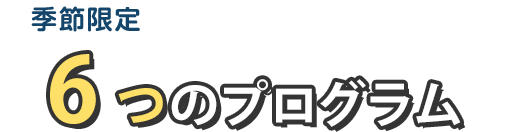 期間限定 レベル別・目的別に選べる 6つのプログラム