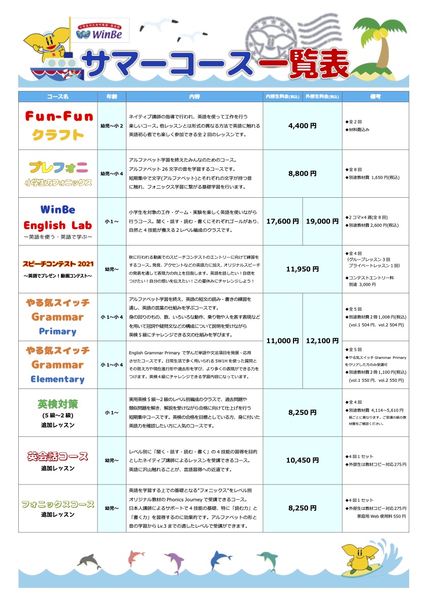 雪谷大塚校 Winbe ウィンビー 子ども向け英語 英会話スクール 東京都大田区